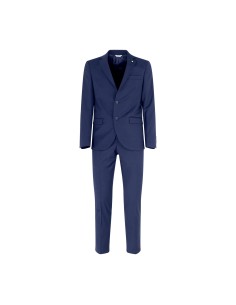 Alessandro Gilles - Abito blu monopetto Drop 4 in fresco lana per uomo | dp4c