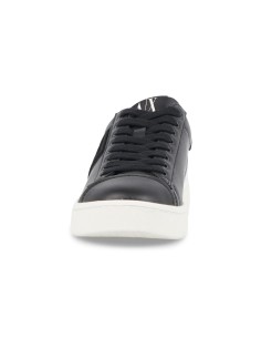 Armani Exchange - Sneakers nera in pelle con patch logo gommato sul lato per 2