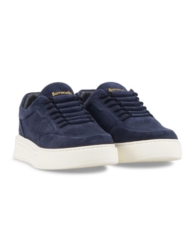Barracuda - Sneakers blu Phoenix in morbidissimo camoscio traforato per uomo |