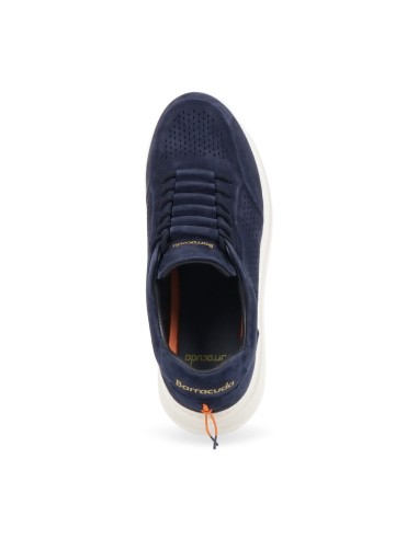 Barracuda - Sneakers blu Phoenix in morbidissimo camoscio traforato per uomo |