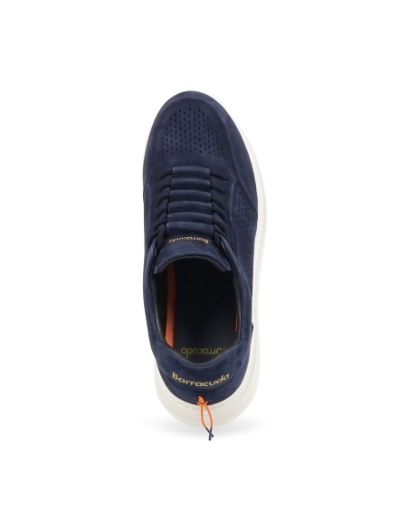 Barracuda - Sneakers blu Phoenix in morbidissimo camoscio traforato per uomo |