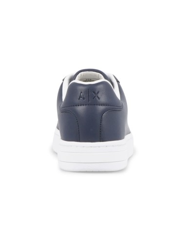 Armani Exchange - Sneakers blu in pelle con logo sulla suola per uomo |