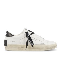 Crime London - Sneakers bianca in pelle SK8 Deluxe con dettagli in suede per
