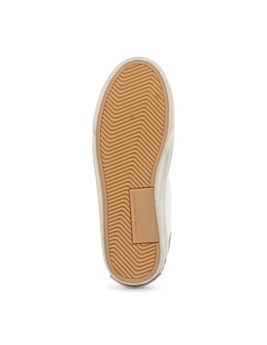 Crime London - Sneakers bianca in pelle Distressed con lacci logati e