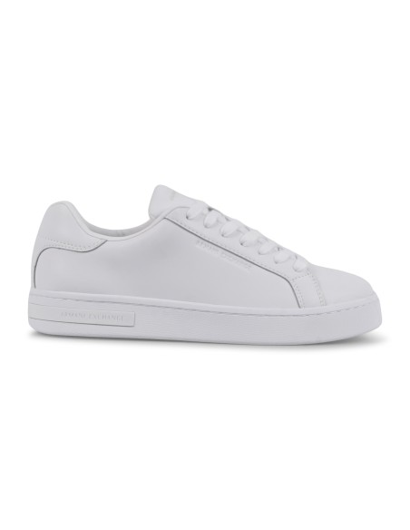 Armani Exchange - Sneakers bianca in pelle con logo sulla suola per uomo |
