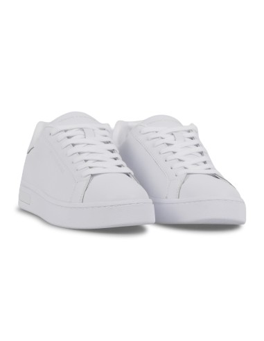 Armani Exchange - Sneakers bianca in pelle con logo sulla suola per uomo |