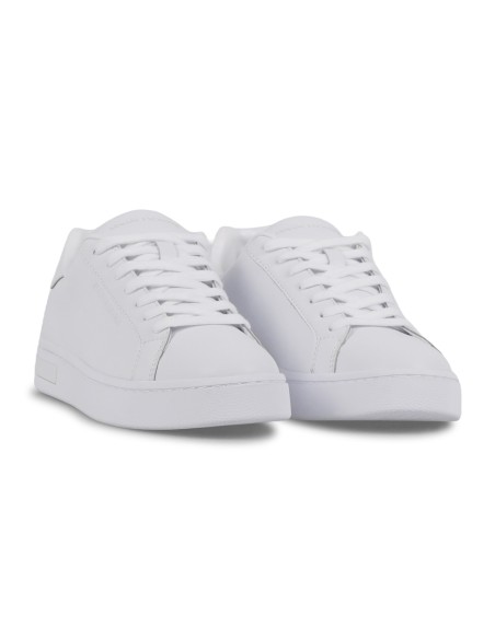 Armani Exchange - Sneakers bianca in pelle con logo sulla suola per uomo |