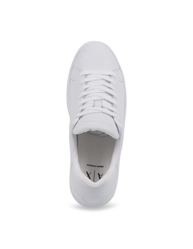 Armani Exchange - Sneakers bianca in pelle con logo sulla suola per uomo |
