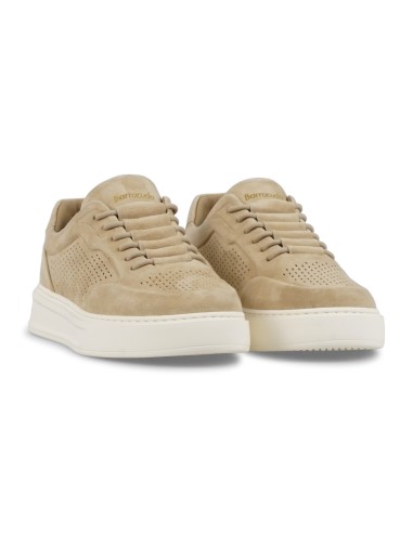Barracuda - Sneakers beige Phoenix in morbidissimo camoscio traforato per uomo