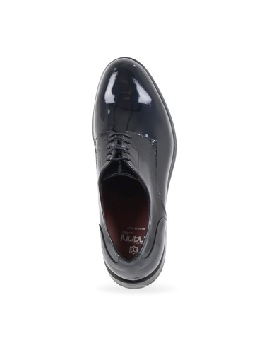Calzoleria Marini - Scarpa derby blu in vernice perlata per uomo | cr-dbe