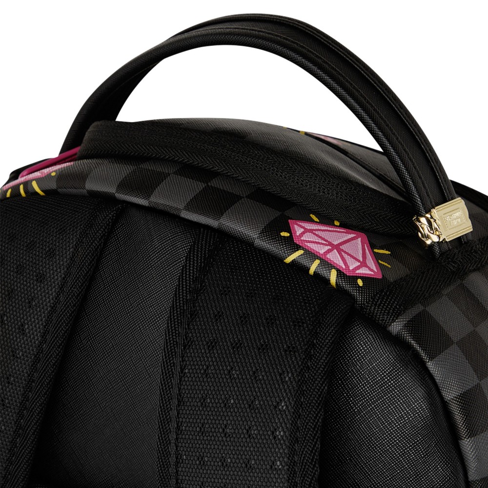 Sprayground - Zaino nero fantasia pink panther drippy diamons per uomo |