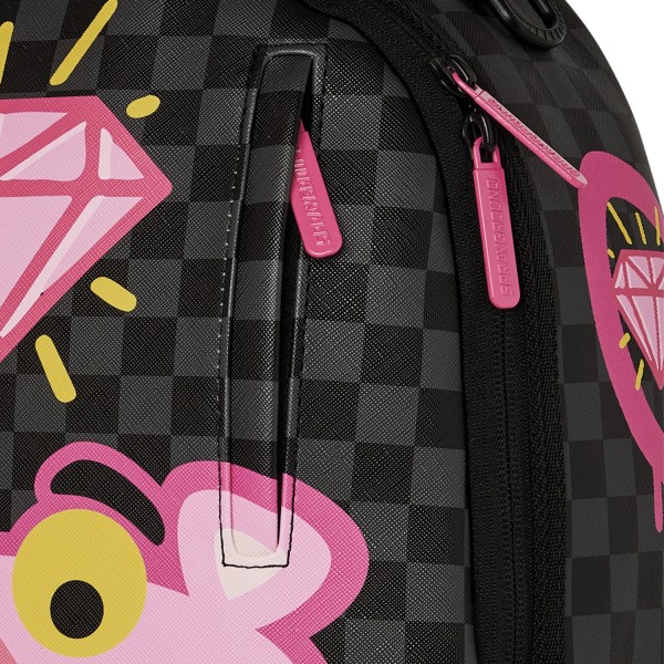 Sprayground - Zaino nero fantasia pink panther drippy diamons per uomo |