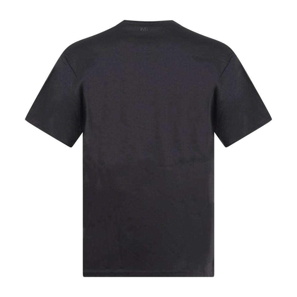 I'm Brian - T-shirt nera manica corta con patch logo a rilievo sul retro per