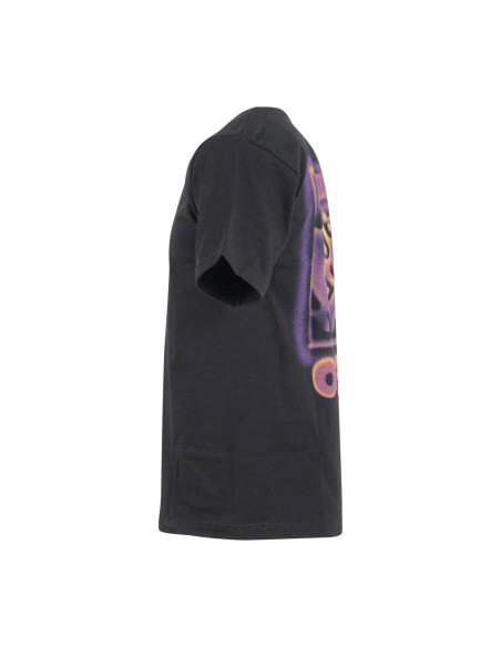 Obey - T-shirt nera Heat Map con stampa logo sul fronte e sul retro per uomo |