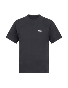 Obey - T-shirt nera Halping con stampa logo sul fronte e sul retro per uomo | 2