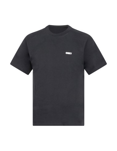 Obey - T-shirt nera Halping con stampa logo sul fronte e sul retro per uomo |
