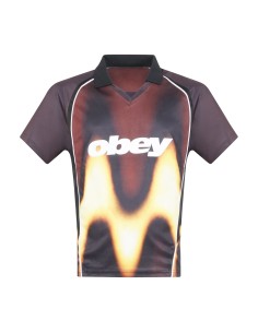 Obey - T-shirt multicolore Blurred Soccer in tessuto per uomo | 131080378 bnr