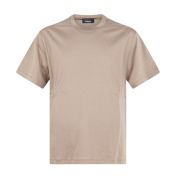 I'm Brian - T-shirt marrone manica corta con patch logo a rilievo sul retro per