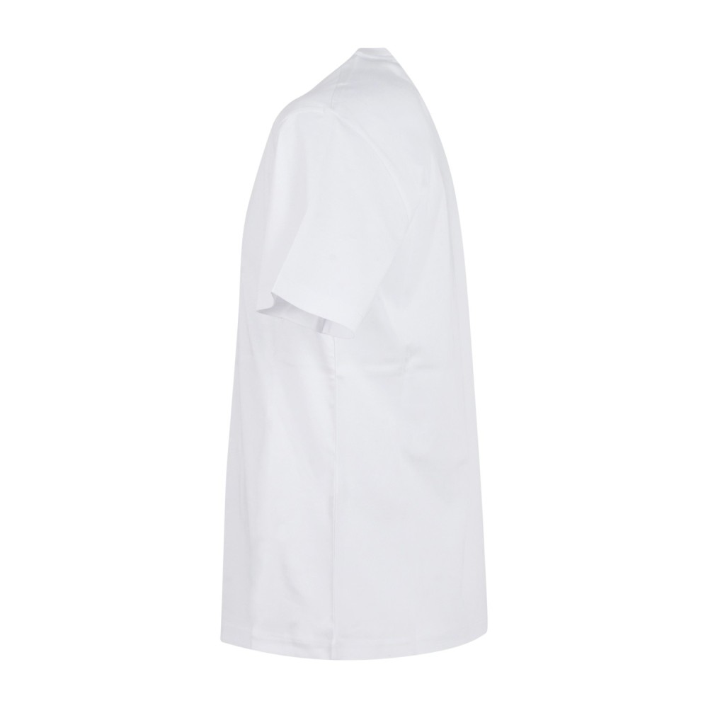 I'm Brian - T-shirt bianca manica corta con patch logo a rilievo sul retro per