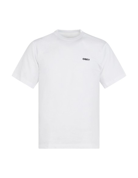 Obey - T-shirt bianca Always con stampa logo sul fronte e sul retro per uomo |