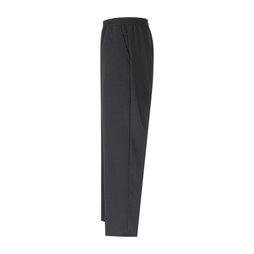 Marsem - Pantalone nero con elastico in vita in lino e viscosa per uomo | 2