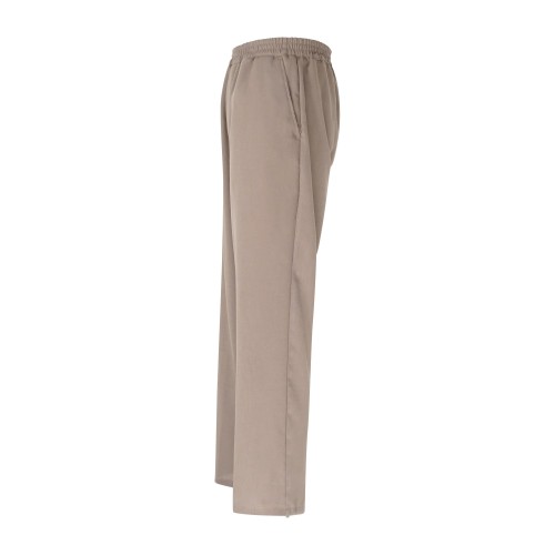 Marsem - Pantalone beige con elastico in vita in lino e viscosa per uomo | 2