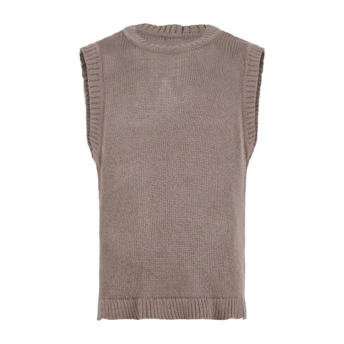 I'm Brian - Gilet marrone con lavorazione a coste per uomo | ma3601 moro