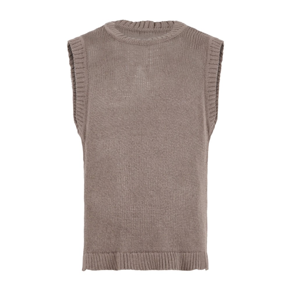 I'm Brian - Gilet marrone con lavorazione a coste per uomo | ma3601 moro