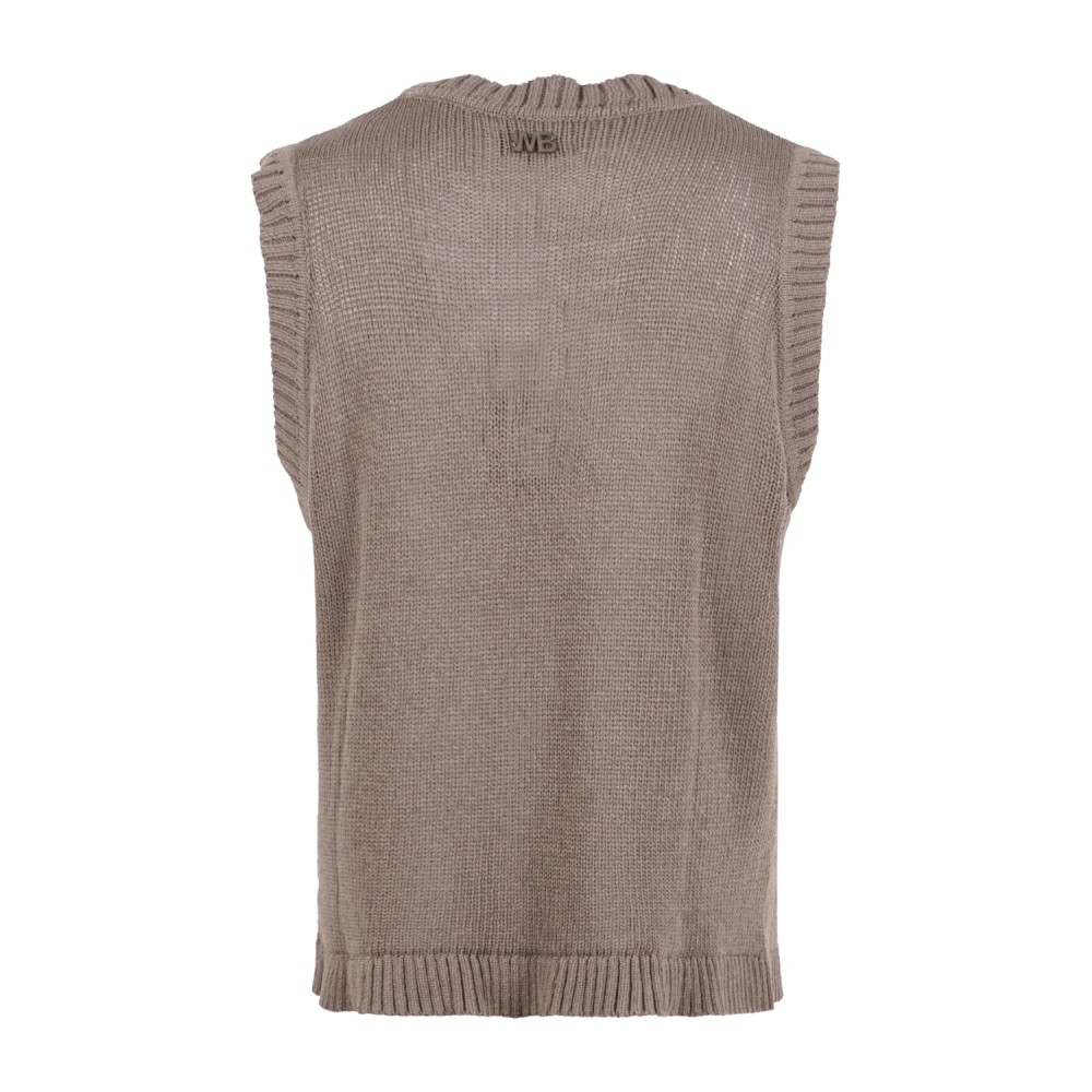 I'm Brian - Gilet marrone con lavorazione a coste per uomo | ma3601 moro