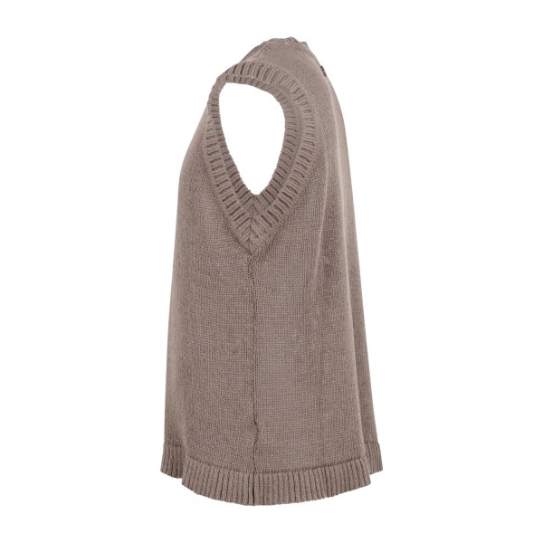 I'm Brian - Gilet marrone con lavorazione a coste per uomo | ma3601 moro