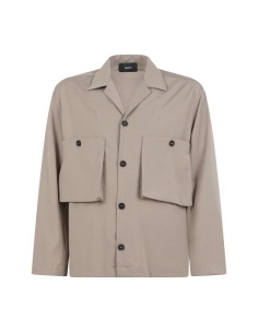 I'm Brian - Giacca overshirt beige con taschini sul petto per uomo | ca3625