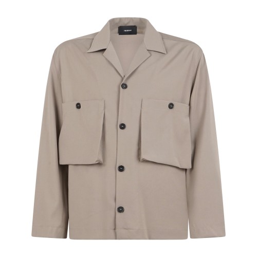 I'm Brian - Giacca overshirt nera taschino applicato per uomo | ca3625 taupe