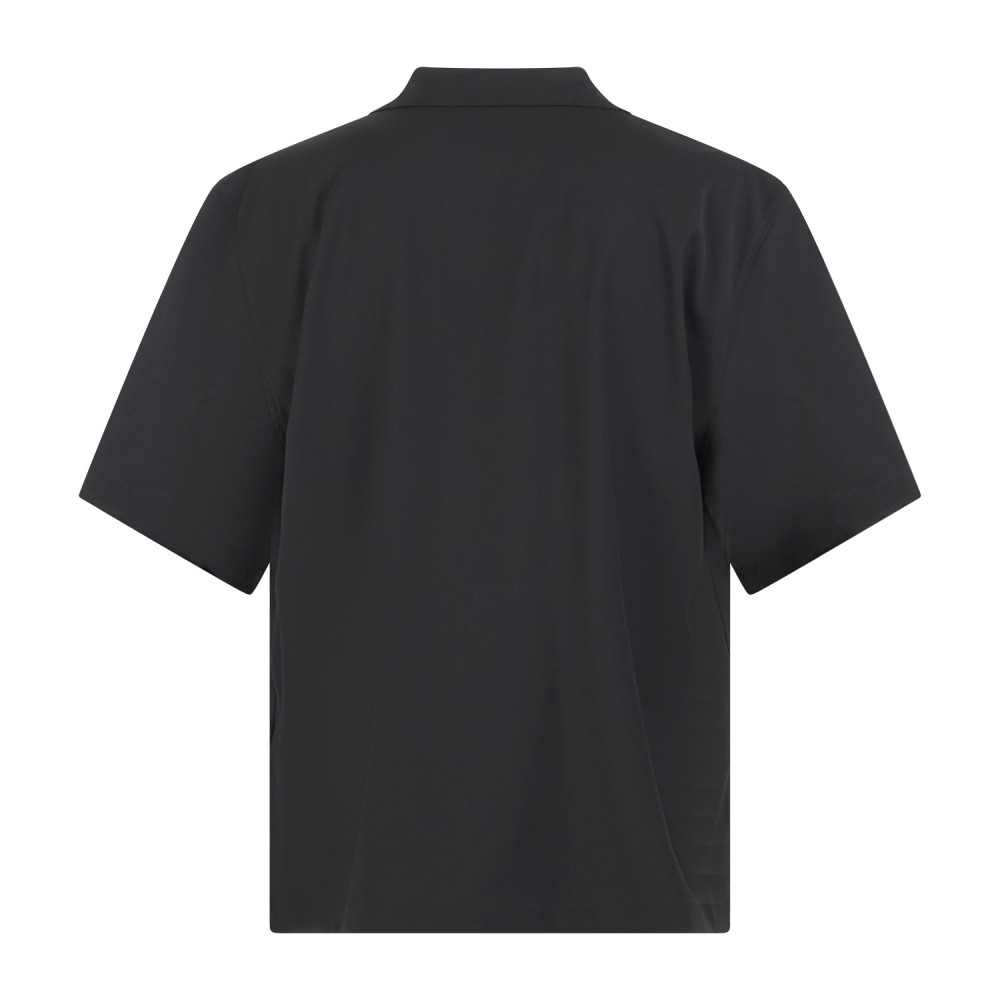 I'm Brian - Camicia nera mezza manica con taschino sul petto per uomo | ca3623