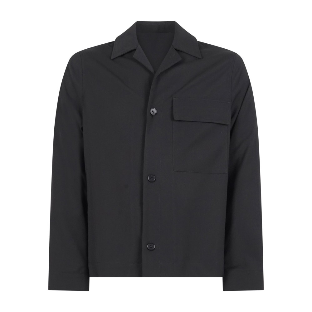 I'm Brian - Camicia nera con taschino sul petto per uomo | ca3642 nero