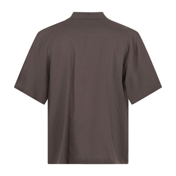 I'm Brian - Camicia marrone mezza manica con taschino sul petto per uomo |