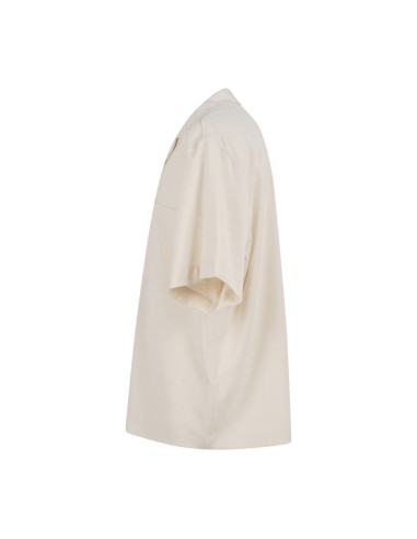 I'm Brian - Camicia bianca mezza manica con taschino sul petto per uomo |