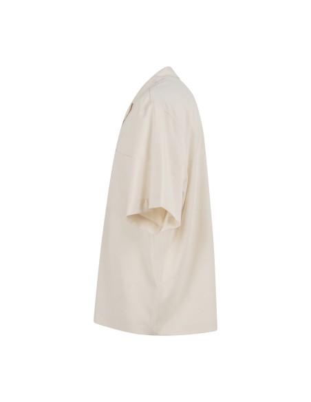 I'm Brian - Camicia bianca mezza manica con taschino sul petto per uomo |