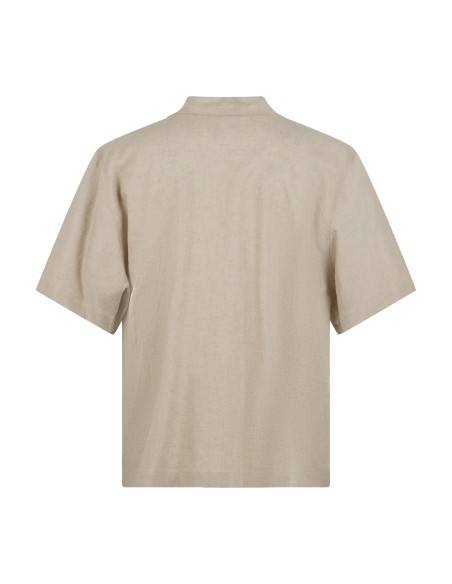I'm Brian - Camicia beige mezza manica con taschino sul petto per uomo | ca3637