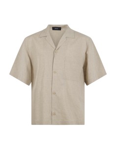 I'm Brian - Camicia beige mezza manica con taschino sul petto per uomo | ca3637