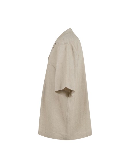 I'm Brian - Camicia beige mezza manica con taschino sul petto per uomo | ca3637