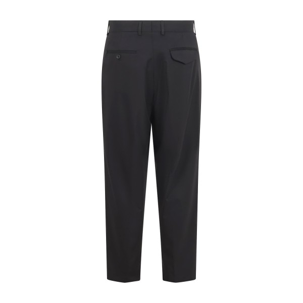 Marsem - Abito nero doppiopetto con collo coreano e pantalone con pince per