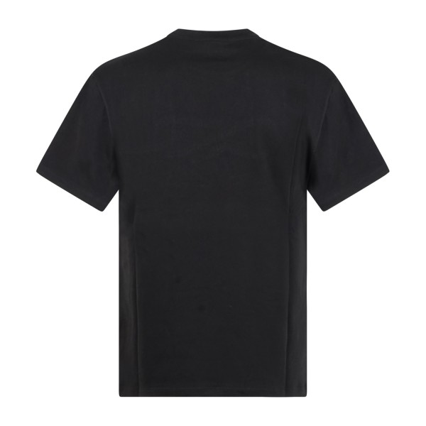 Propaganda - T-shirt nera Logo Studs manica corta con ricamo a borchie su