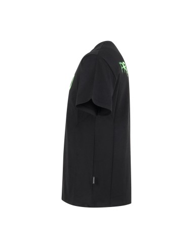 Propaganda - T-shirt nera Logo Spray manica corta con stampa logo fronte retro