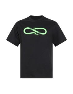 Propaganda - T-shirt nera Logo Spray manica corta con stampa logo fronte retro