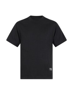 Propaganda - T-shirt nera Label Camo manica corta con stampa logo retro per 2