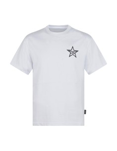 Propaganda - T-shirt bianca Domino manica corta con stampa su fronte e retro 2