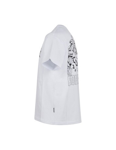 Propaganda - T-shirt bianca Domino manica corta con stampa su fronte e retro