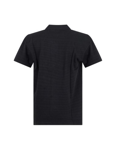 Obey - Polo nera BOLD maniche corte con lavorazione jacquard per uomo |