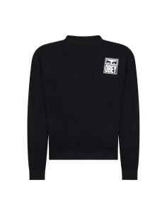 Obey - Felpa nera EYES ICON 2 girocollo stampa lofo fronte retro per uomo | 2
