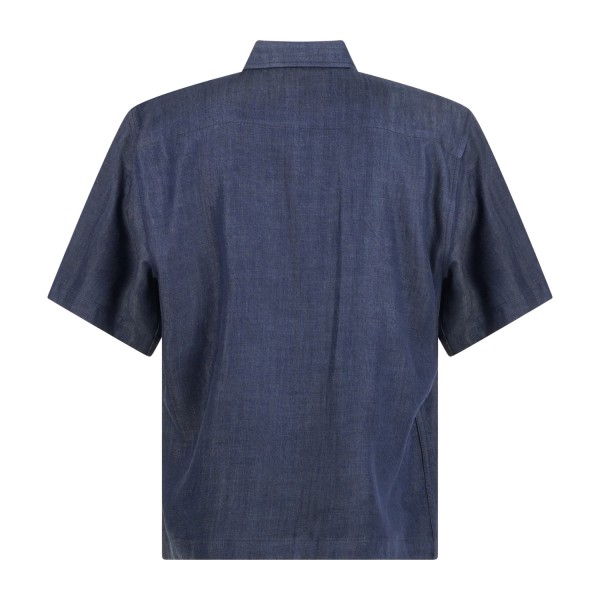 I'm Brian - Camicia denim mezza manica con taschino sul petto per uomo | ca3632